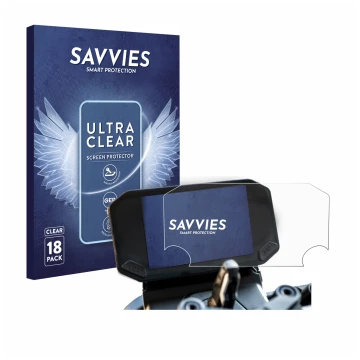 Face avant d’un emballage produit avec le logo de la marque Savvies. À côté, l’appareil VOGE 350 AC est représenté avec la pro