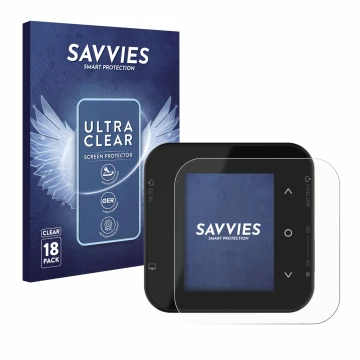 Face avant d’un emballage produit avec le logo de la marque Savvies. À côté, l’appareil ISDT Air8 est représenté avec la prote