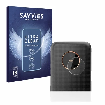 Face avant d’un emballage produit avec le logo de la marque Savvies. À côté, l’appareil Gigaset GX6 (Caméra UNIQUEMENT) est re