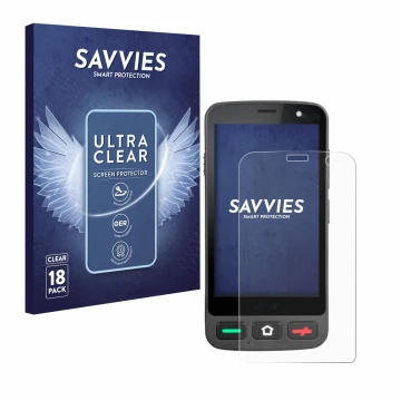 Face avant d’un emballage produit avec le logo de la marque Savvies. À côté, l’appareil Brondi Amico Pocket est représenté ave