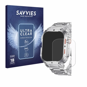 Face avant d’un emballage produit avec le logo de la marque Savvies. À côté, l’appareil LIGE K-57 1.96
