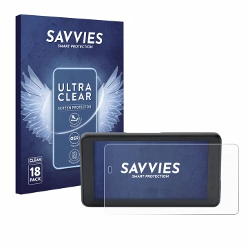 Face avant d’un emballage produit avec le logo de la marque Savvies. À côté, l’appareil BMW ConnectedRide Navigator est représ