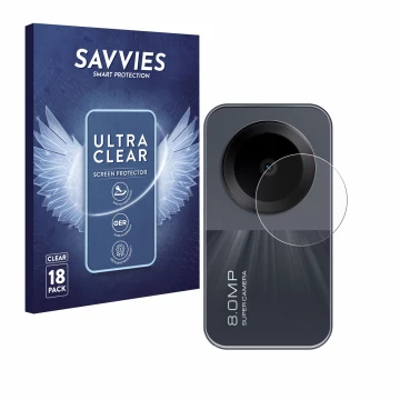 Face avant d’un emballage produit avec le logo de la marque Savvies. À côté, l’appareil Xiaomi Redmi Pad SE (Caméra UNIQUEMENT