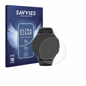 Face avant d’un emballage produit avec le logo de la marque Savvies. À côté, l’appareil Hama 8900 (42 mm) est représenté avec 