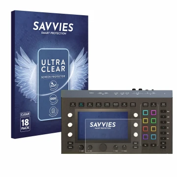 Face avant d’un emballage produit avec le logo de la marque Savvies. À côté, l’appareil Waldorf Iridium Core est représenté av