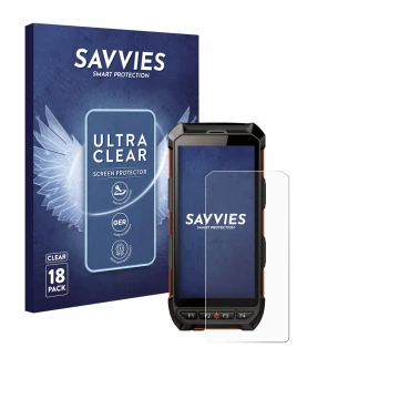 Face avant d’un emballage produit avec le logo de la marque Savvies. À côté, l’appareil iDTronic C9 RED est représenté avec la