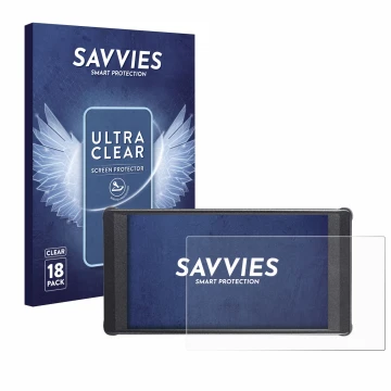 Face avant d’un emballage produit avec le logo de la marque Savvies. À côté, l’appareil Portkeys PT6 est représenté avec la pr