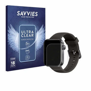 Face avant d’un emballage produit avec le logo de la marque Savvies. À côté, l’appareil DDXCAW P2 1.85