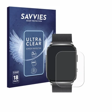 Face avant d’un emballage produit avec le logo de la marque Savvies. À côté, l’appareil Kardena Care Pro 2 (rectangulaire) est