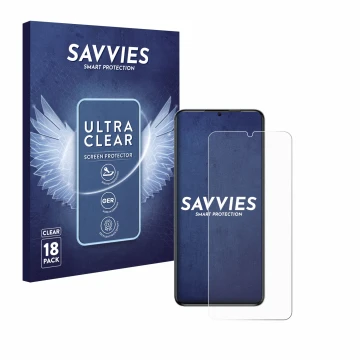 Face avant d’un emballage produit avec le logo de la marque Savvies. À côté, l’appareil Oukitel C50 est représenté avec la pro