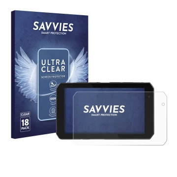 Face avant d’un emballage produit avec le logo de la marque Savvies. À côté, l’appareil Chigee AIO-5 Play est représenté avec 