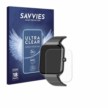Face avant d’un emballage produit avec le logo de la marque Savvies. À côté, l’appareil Jugeman P99 1.96
