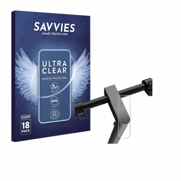 Face avant d’un emballage produit avec le logo de la marque Savvies. À côté, l’appareil Navee S65 est représenté avec la prote