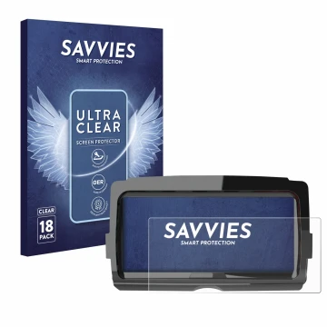 Face avant d’un emballage produit avec le logo de la marque Savvies. À côté, l’appareil Harley Davidson Soundstream V2 est rep