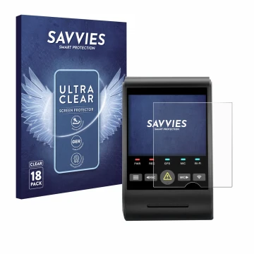 Face avant d’un emballage produit avec le logo de la marque Savvies. À côté, l’appareil VIOFO A229 PRO est représenté avec la 
