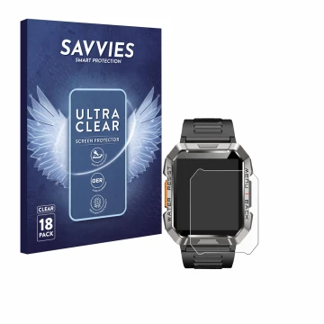 Face avant d’un emballage produit avec le logo de la marque Savvies. À côté, l’appareil Baolubao W60 est représenté avec la pr