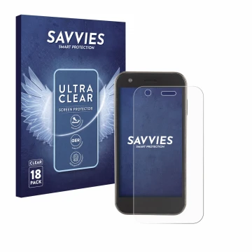 Face avant d’un emballage produit avec le logo de la marque Savvies. À côté, l’appareil Soyes XS12 est représenté avec la prot