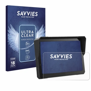 Face avant d’un emballage produit avec le logo de la marque Savvies. À côté, l’appareil Carpuride W702 Pro 7