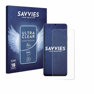 Face avant d’un emballage produit avec le logo de la marque Savvies. À côté, l’appareil realme Note 60 4G est représenté avec 