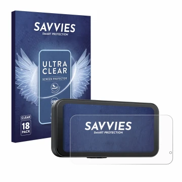 Face avant d’un emballage produit avec le logo de la marque Savvies. À côté, l’appareil Volam RC15B 6.25