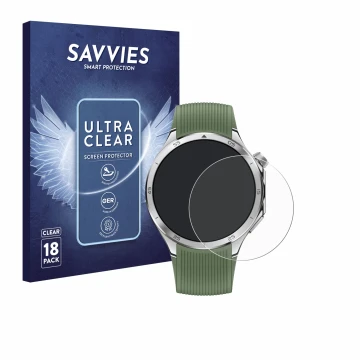 Face avant d’un emballage produit avec le logo de la marque Savvies. À côté, l’appareil OnePlus Watch 3 est représenté avec la