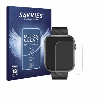 Face avant d’un emballage produit avec le logo de la marque Savvies. À côté, l’appareil Braidol Smartwatch 1.96