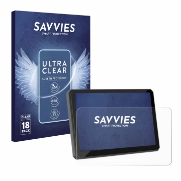 Face avant d’un emballage produit avec le logo de la marque Savvies. À côté, l’appareil Carpuride W712D 7