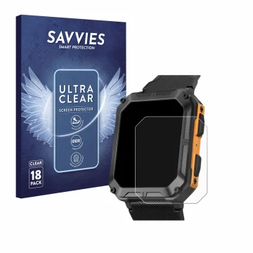 Face avant d’un emballage produit avec le logo de la marque Savvies. À côté, l’appareil Stahlgear Thor est représenté avec la 