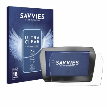 Face avant d’un emballage produit avec le logo de la marque Savvies. À côté, l’appareil Voge 525DSX 2025 est représenté avec l