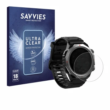 Face avant d’un emballage produit avec le logo de la marque Savvies. À côté, l’appareil Atheewon S10 1.39