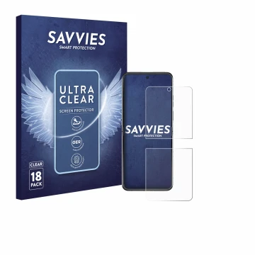 Face avant d’un emballage produit avec le logo de la marque Savvies. À côté, l’appareil Motorola Razr 60 est représenté avec l