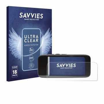 Face avant d’un emballage produit avec le logo de la marque Savvies. À côté, l’appareil Peterson StroboClip HD est représenté 