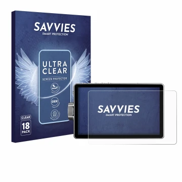 Face avant d’un emballage produit avec le logo de la marque Savvies. À côté, l’appareil Viltrox DC-A1 2800 est représenté avec