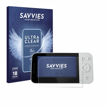Face avant d’un emballage produit avec le logo de la marque Savvies. À côté, l’appareil Philips Avent SCD951/26 est représenté