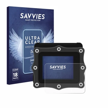 Face avant d’un emballage produit avec le logo de la marque Savvies. À côté, l’appareil Shearwater Perdix 2 est représenté ave