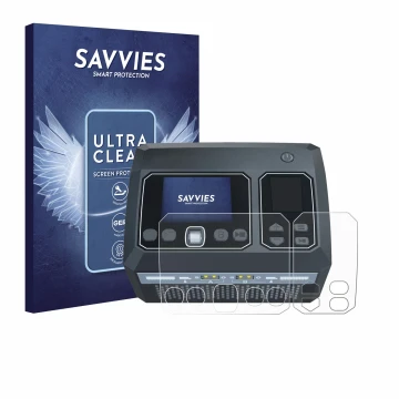Face avant d’un emballage produit avec le logo de la marque Savvies. À côté, l’appareil SkyRc D750 Mix est représenté avec la 