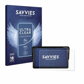 Face avant d’un emballage produit avec le logo de la marque Savvies. À côté, l’appareil Carpuride V3 7