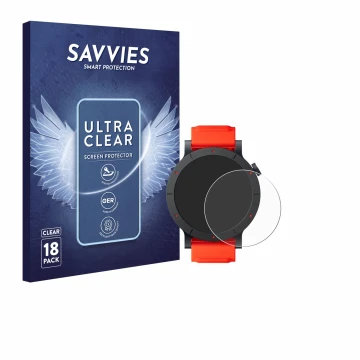 Face avant d’un emballage produit avec le logo de la marque Savvies. À côté, l’appareil Nothing CMF Watch 3 Pro est représenté