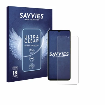 Face avant d’un emballage produit avec le logo de la marque Savvies. À côté, l’appareil Oukitel C59 Pro est représenté avec la
