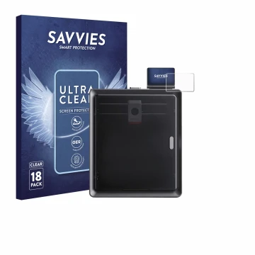 Face avant d’un emballage produit avec le logo de la marque Savvies. À côté, l’appareil Anycubic Kobra S1 / S1 Combo est repré
