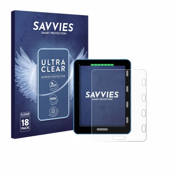 Face avant d’un emballage produit avec le logo de la marque Savvies. À côté, l’appareil Vakaros Atlas 2 / Edge est représenté 