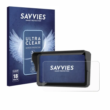 Face avant d’un emballage produit avec le logo de la marque Savvies. À côté, l’appareil Carpuride W602BS est représenté avec l