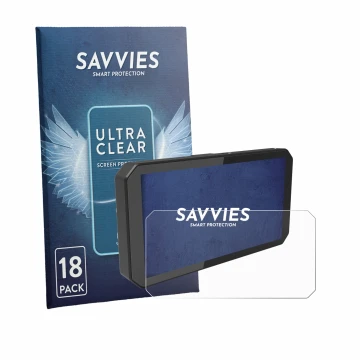 Face avant d’un emballage produit avec le logo de la marque Savvies. À côté, l’appareil Innovv N1 Pro 5.99