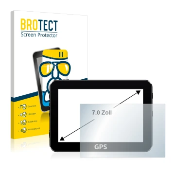 Face avant d’un emballage produit avec le logo de la marque BROTECT. À côté, l’appareil est représenté avec la protection d’éc