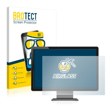 Face avant d’un emballage produit avec le logo de la marque BROTECT. À côté, l’appareil est représenté avec la protection d’éc