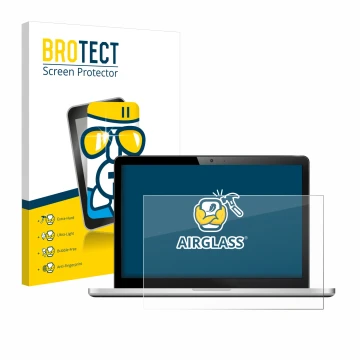 Face avant d’un emballage produit avec le logo de la marque BROTECT. À côté, l’appareil est représenté avec la protection d’éc