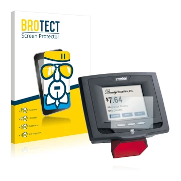 Face avant d’un emballage produit avec le logo de la marque BROTECT. À côté, l’appareil Symbol MK500 est représenté avec la pr