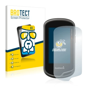 Face avant d’un emballage produit avec le logo de la marque BROTECT. À côté, l’appareil Garmin Oregon 650 est représenté avec 