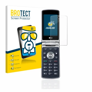 Face avant d’un emballage produit avec le logo de la marque BROTECT. À côté, l’appareil LG Wine Smart H410 est représenté avec