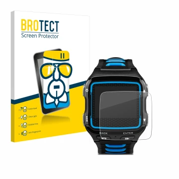 Face avant d’un emballage produit avec le logo de la marque BROTECT. À côté, l’appareil Garmin Forerunner 920XT est représenté